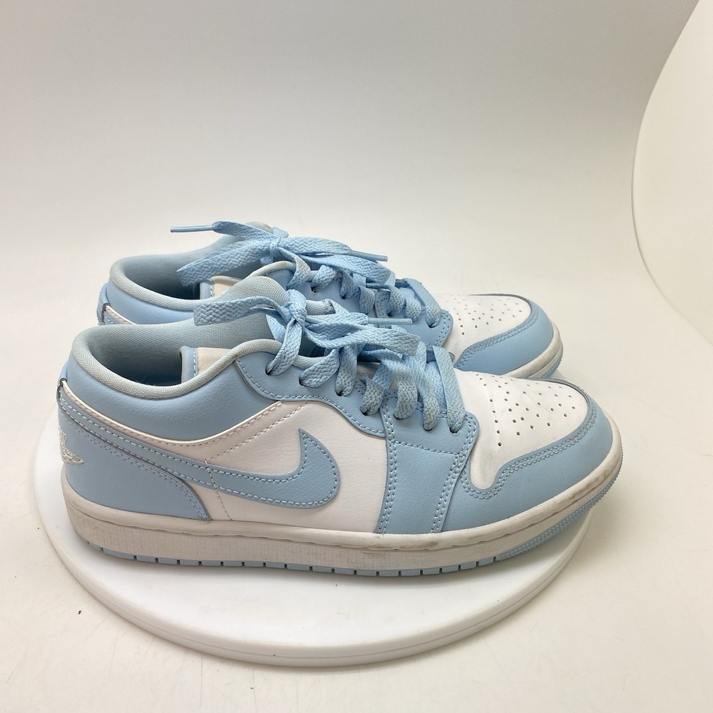 Nike Sneakers Womens 7 Air Jordan 1 Low Aluminum Ice Blue DC0774-141 Casual Shoe